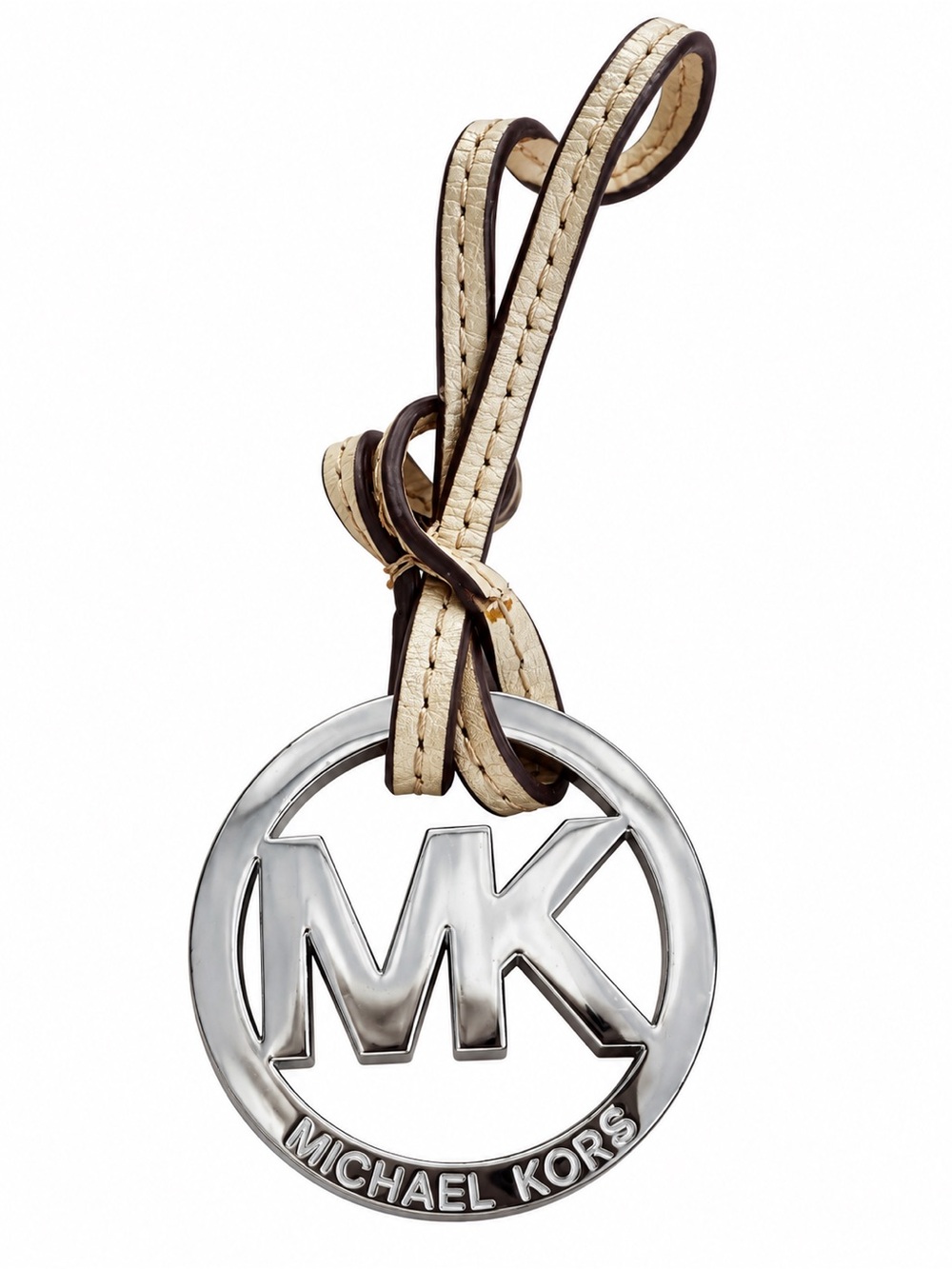 Michael Kors Leather & Silver MK Charm
